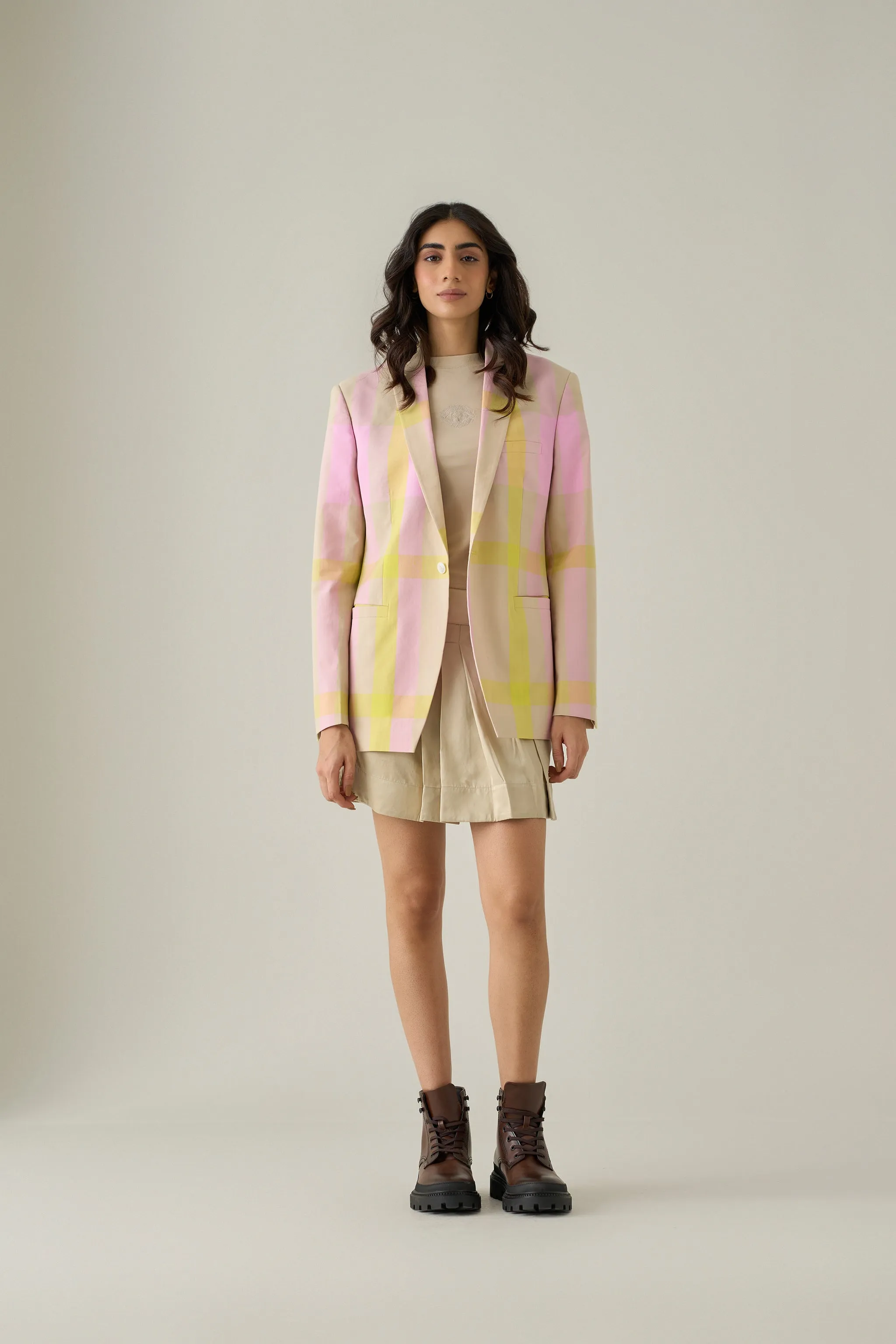Madras Check Blazer