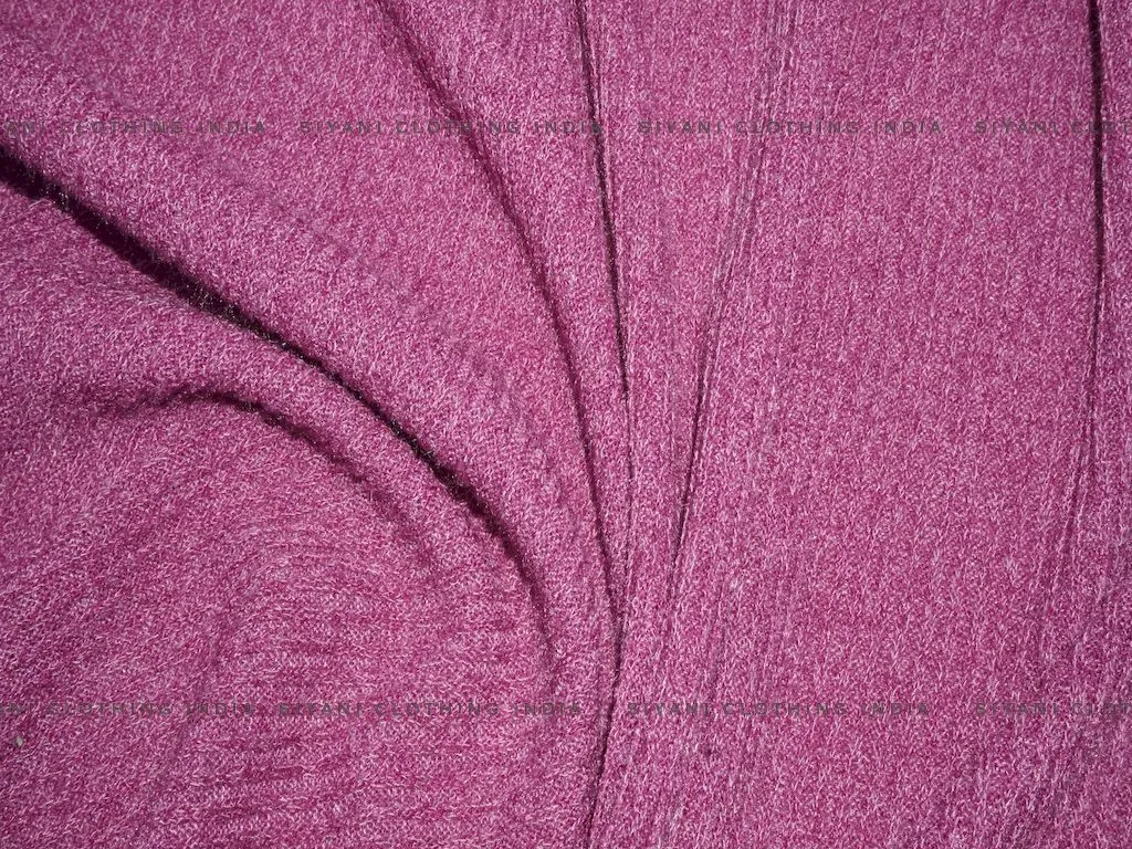 Magenta Woven Wool Fabric
