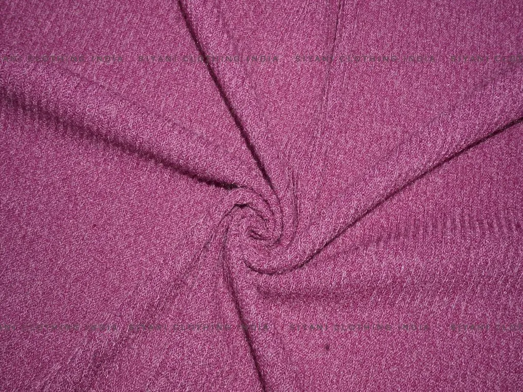 Magenta Woven Wool Fabric
