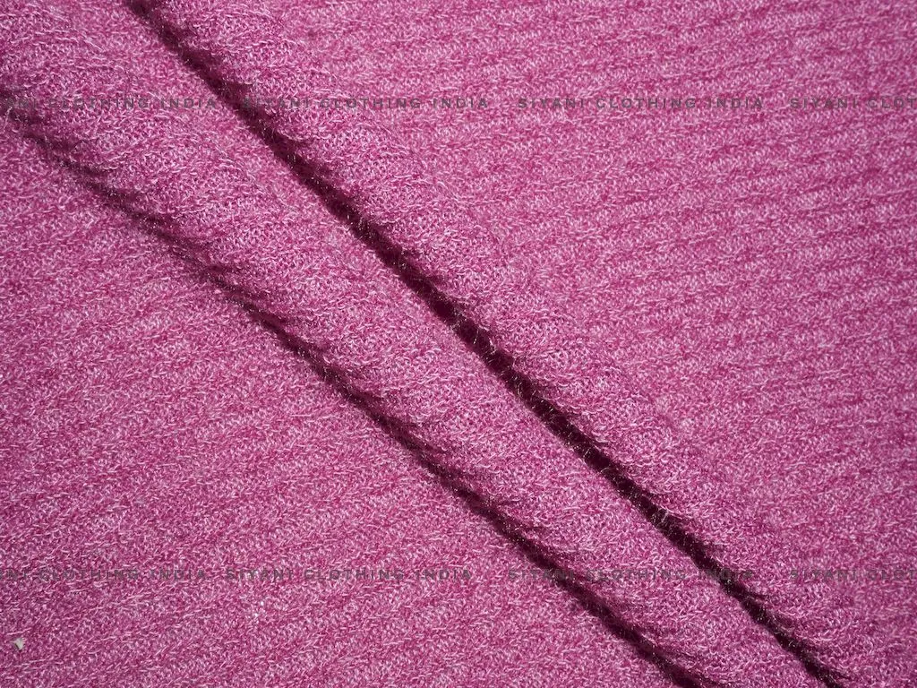 Magenta Woven Wool Fabric