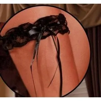 Magic Silk Essentials Lace Leg Garter Black