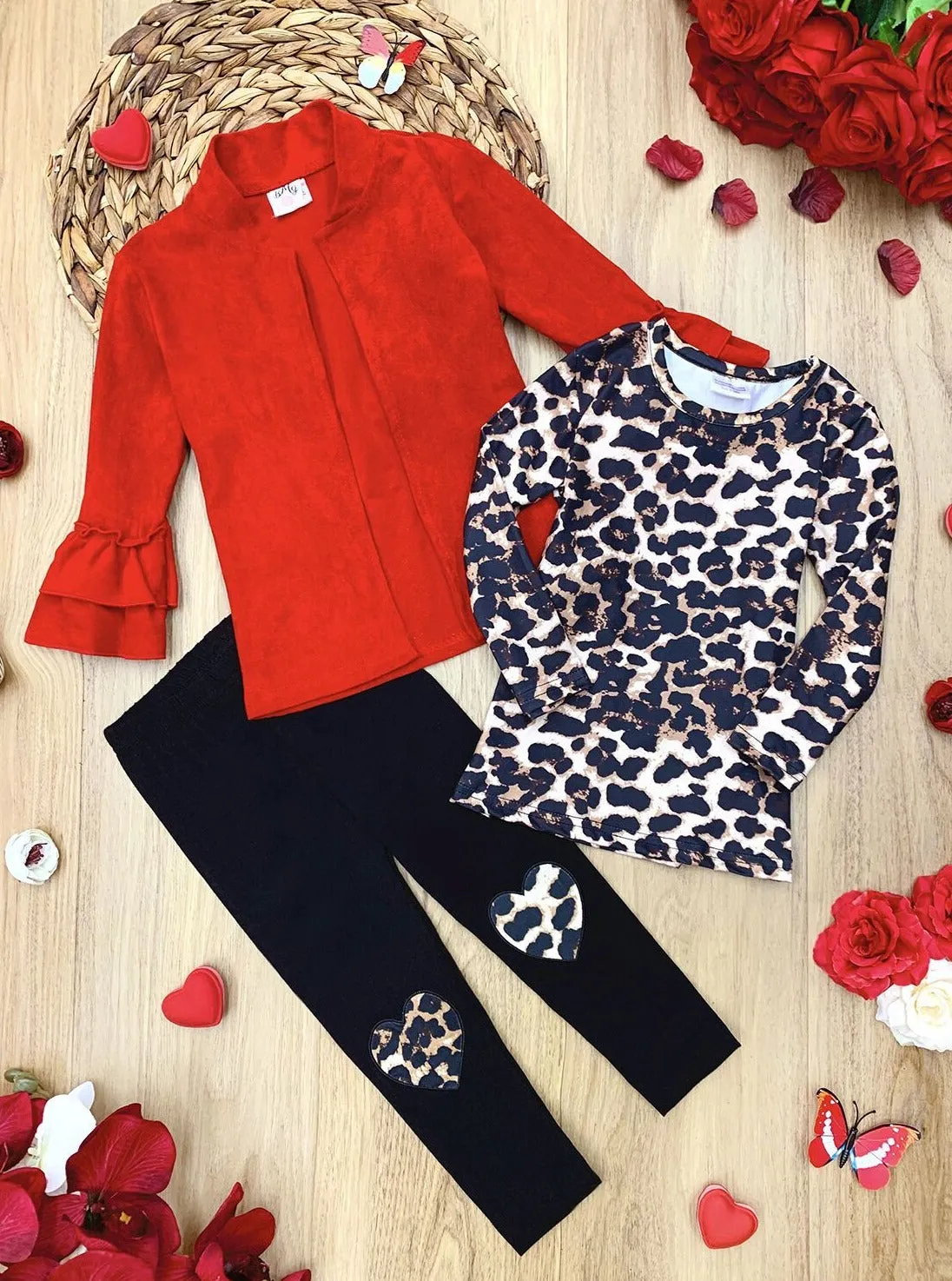 Making Boss Moves Leopard Top, Leggings and Jacket Set