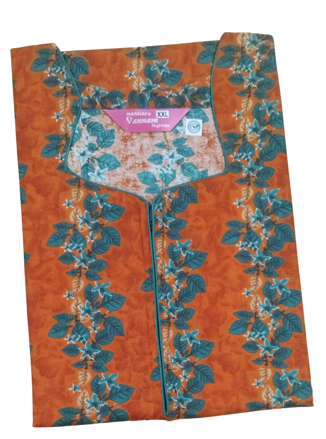 MANGAI New Regular Fit Cotton Printed  Nighties - All Over Printed Stylish Nightwear for Stylish Women | Side Cut Pocket | Beautiful Nighties for Stylish Women's (VNM)