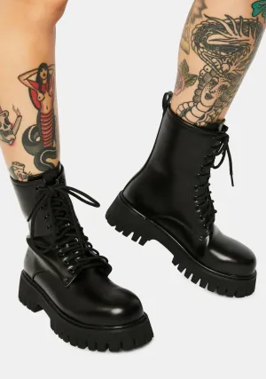 Mania Steel Toe Combat Boots