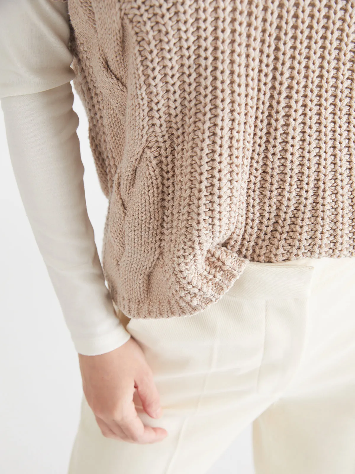 Mara: 100% Cotton Cable Vest