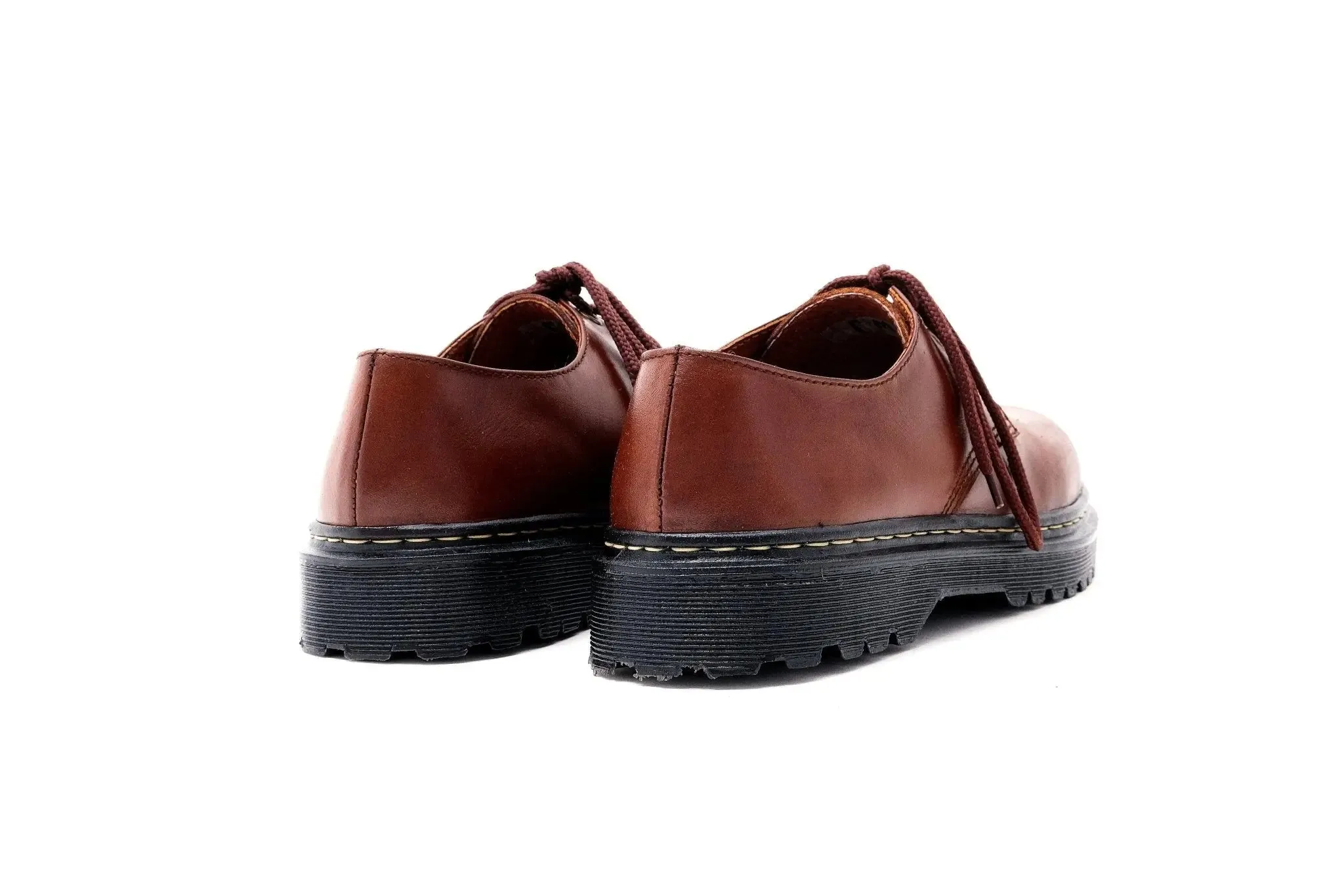 MARCELINO Low Cut Leather Riding Boots - Walnut