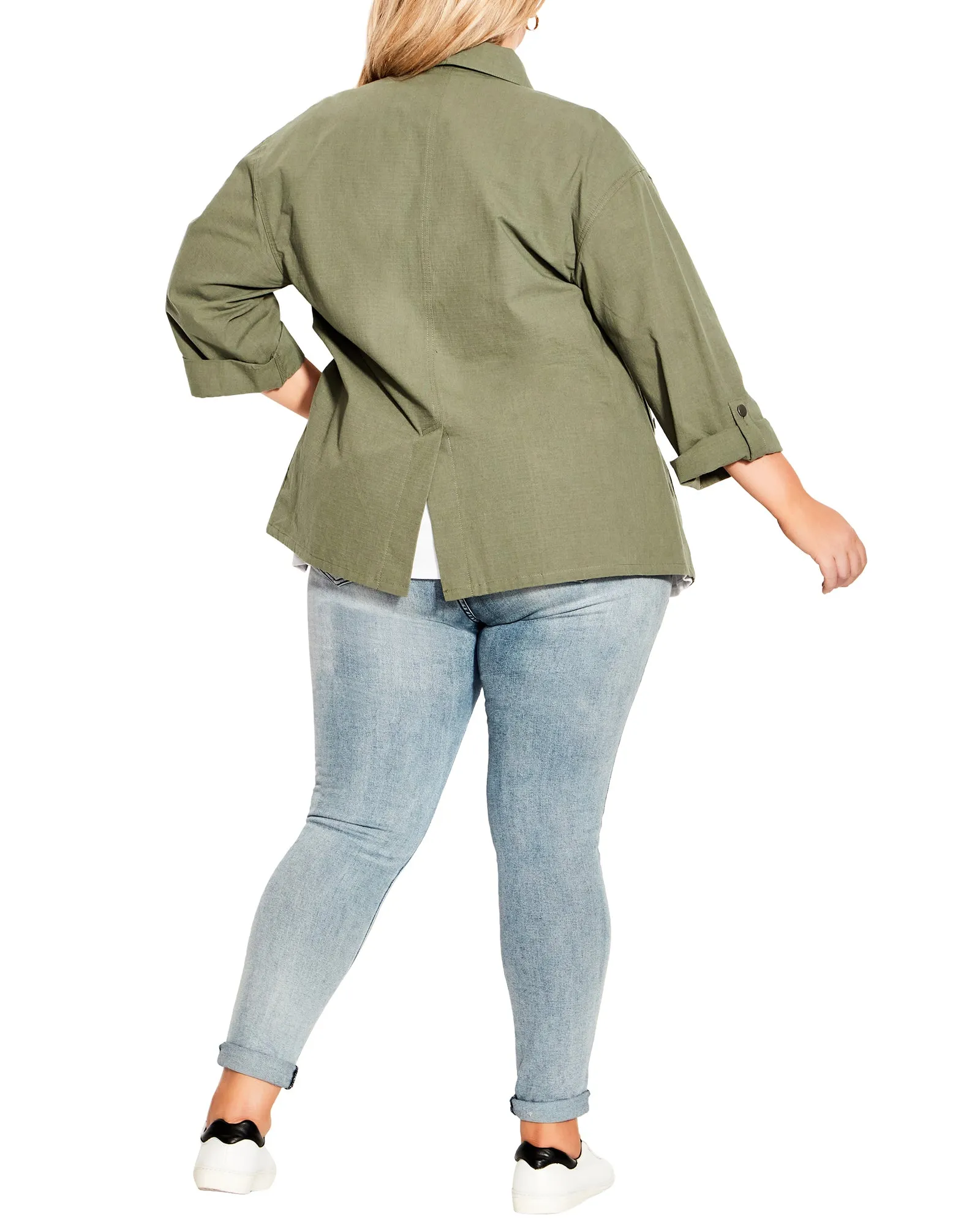 Marcia Utility Jacket | Olive Green