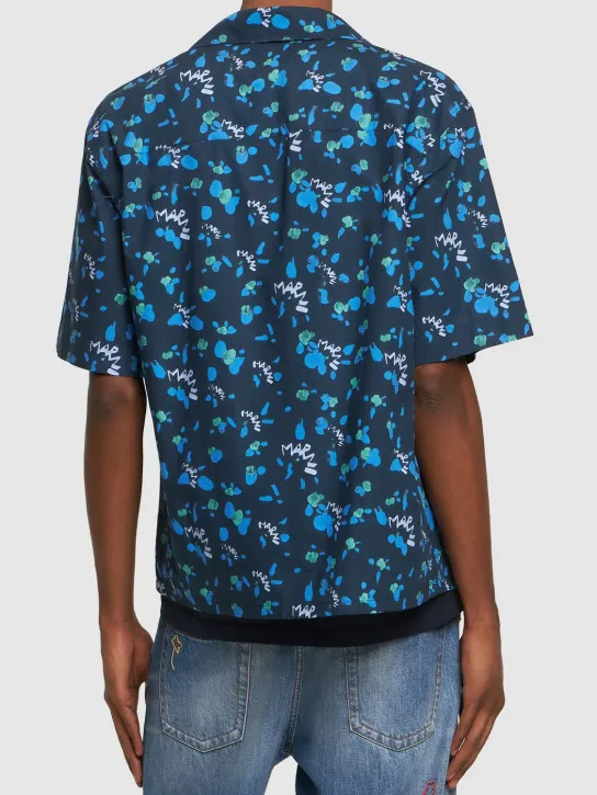 Marni   Flower cotton poplin boxy s/s shirt 