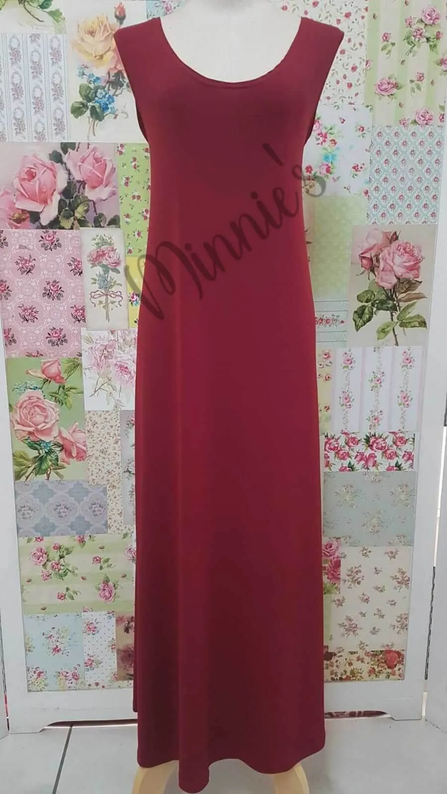 Maroon 3-Piece Dress Set SH053