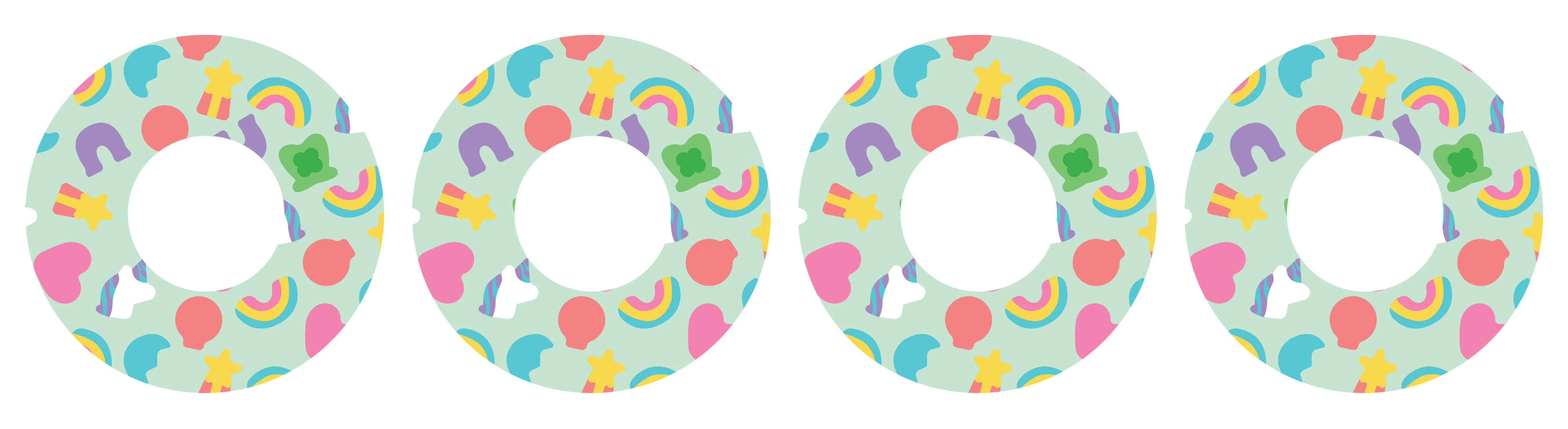 Marshmallow Charms Patch  Tape Designed for the FreeStyle Libre 2