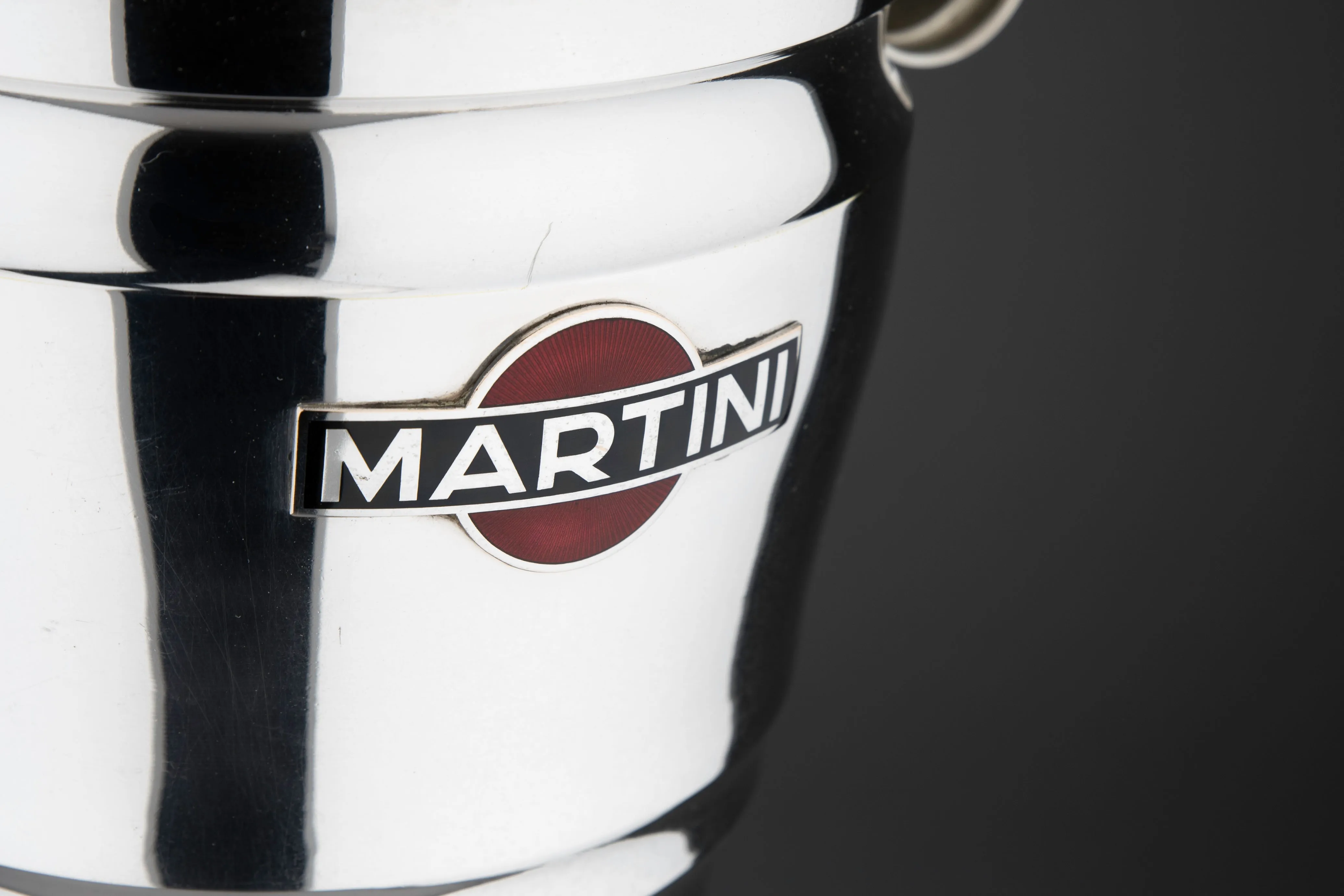 Martini 1960's Silver Plated and Enamel Champagne Cooler