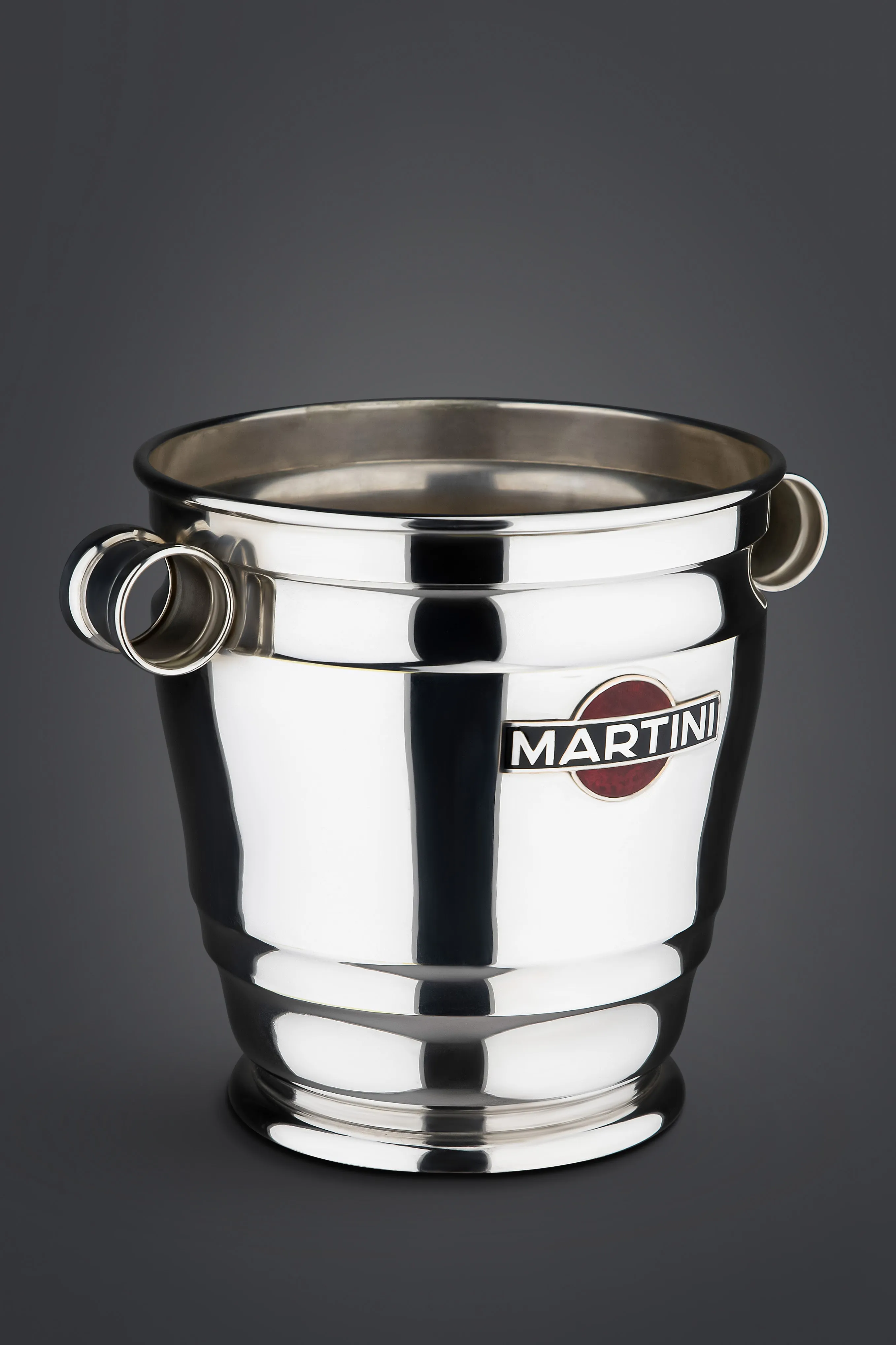 Martini 1960's Silver Plated and Enamel Champagne Cooler