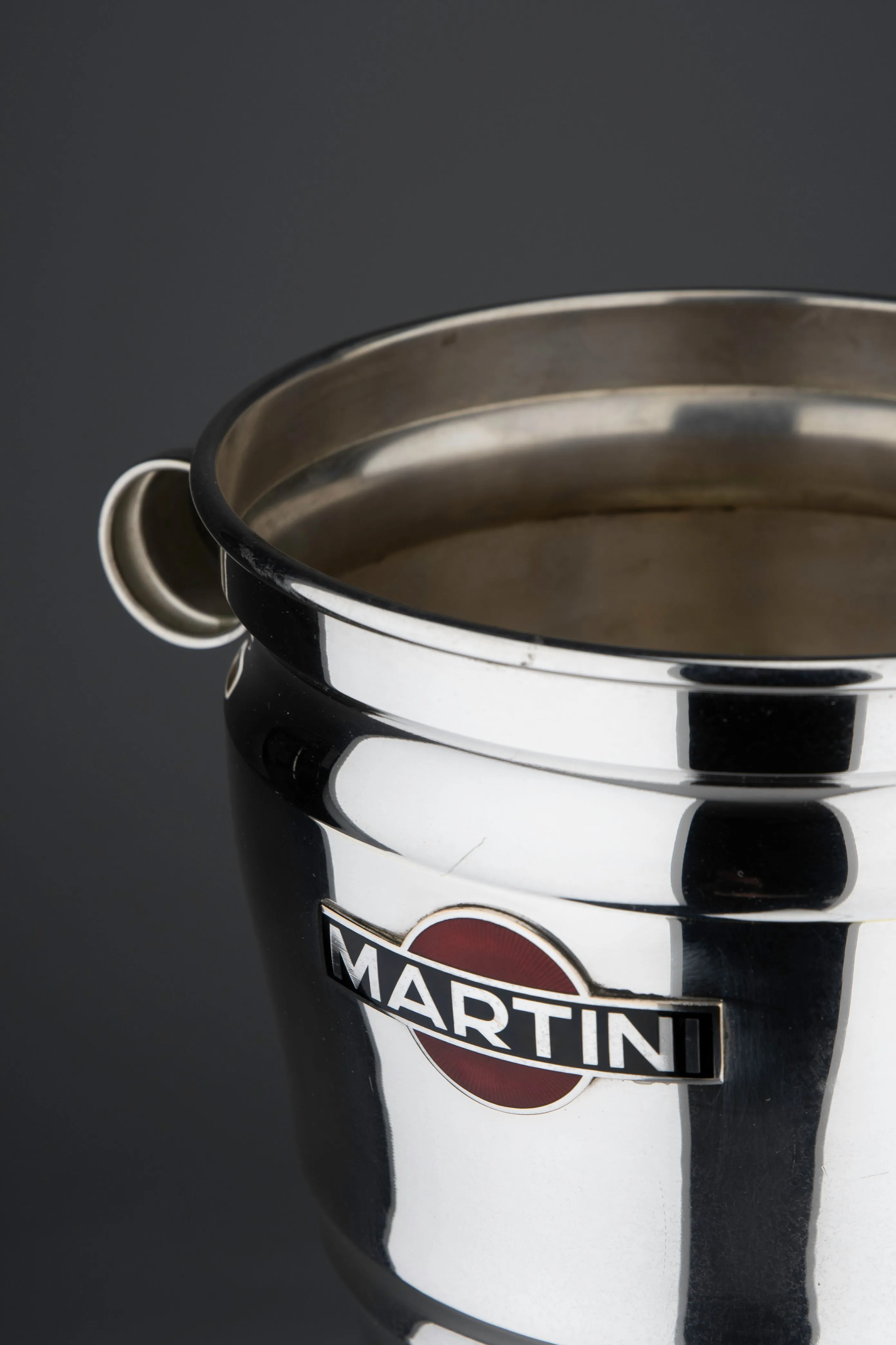 Martini 1960's Silver Plated and Enamel Champagne Cooler