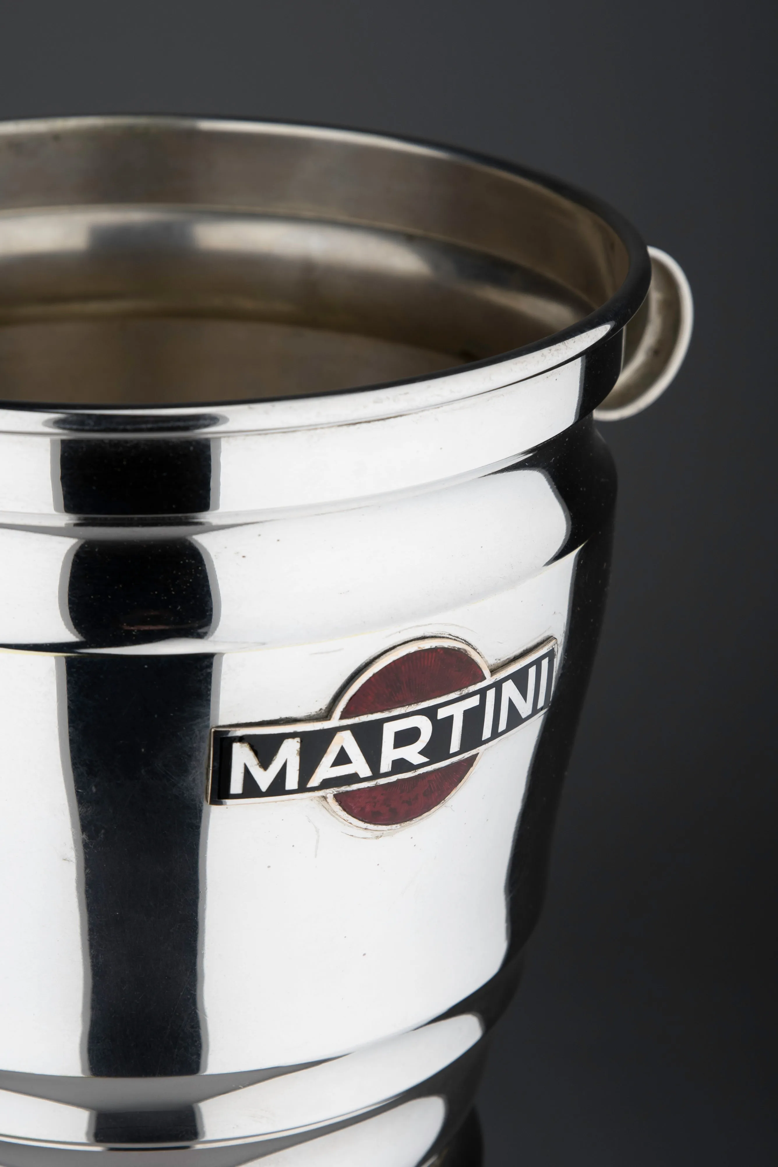 Martini 1960's Silver Plated and Enamel Champagne Cooler