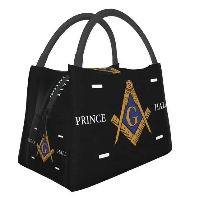 Master Mason Blue Lodge Lunch Bag - Square & Compass with G Prince Hall