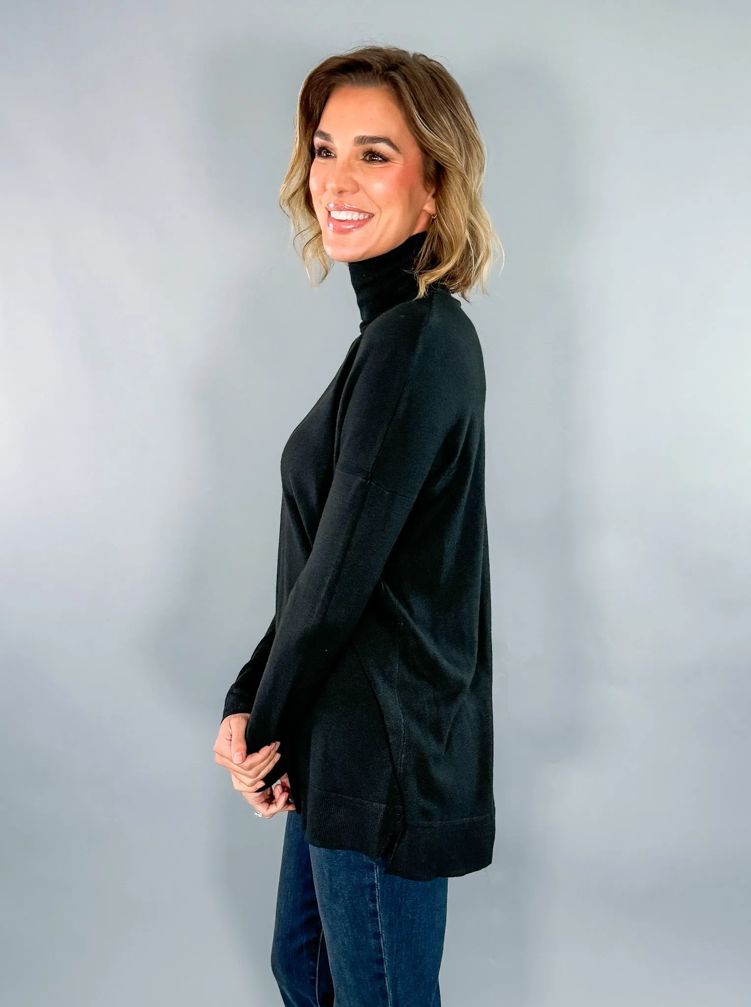 Maurice Black Turtleneck Sweater