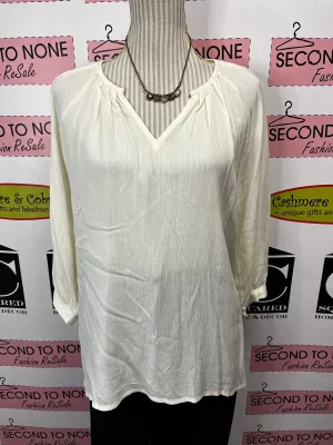 Maurices Cream Blouse (Size L)