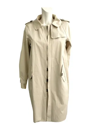 Max Mara Stone Coloured Trench Coat with Detachable Collar, UK12