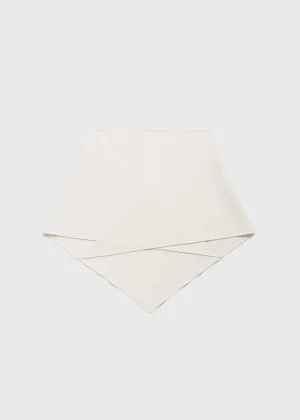 Maxi wool triangle scarf winter white