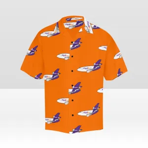 MD 11 FEDEX ORANGE HAWAIIAN SHIRT