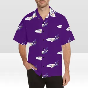 MD 11 FEDEX PURPLE HAWAIIAN SHIRT