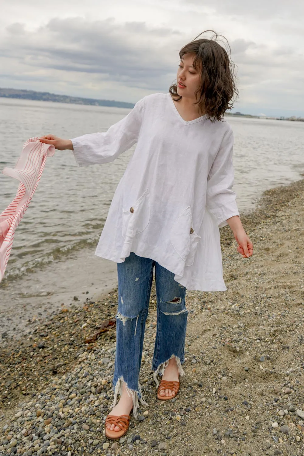 Meggin Top in Linen, USA