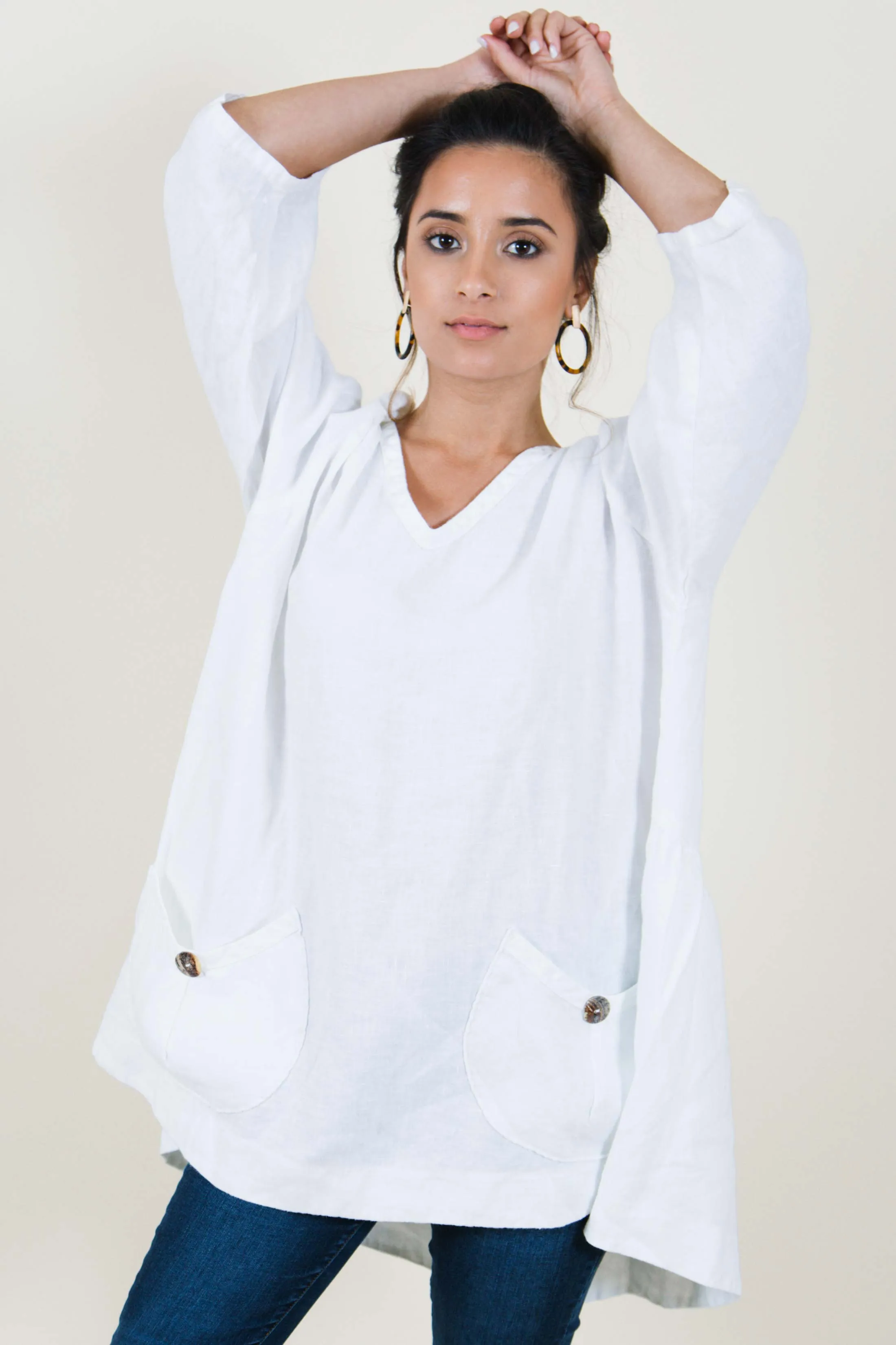 Meggin Top in Linen, USA