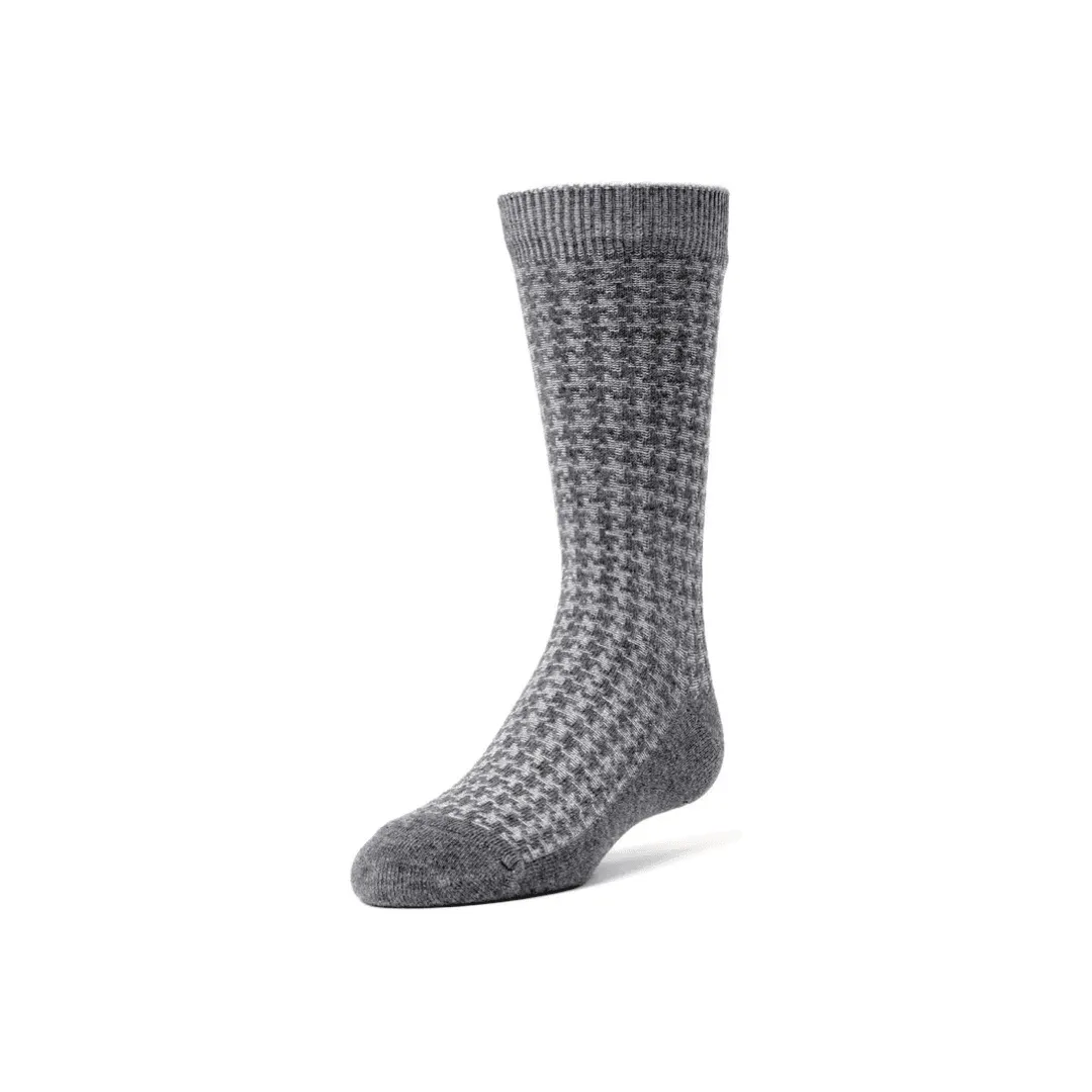 MeMoi Houndstooth Boys Dress Socks