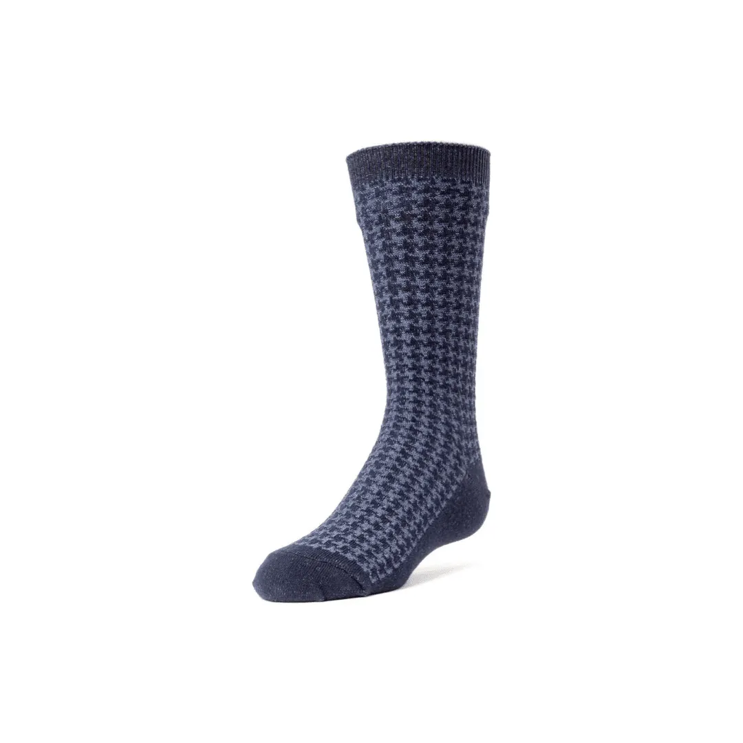 MeMoi Houndstooth Boys Dress Socks