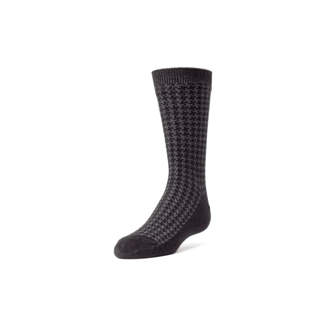 MeMoi Houndstooth Boys Dress Socks