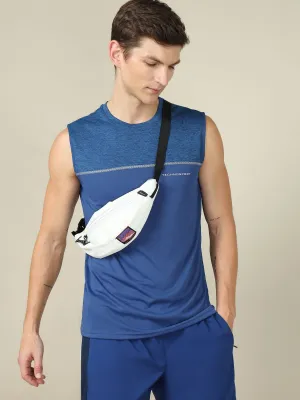 Men Colorblock Slim Fit Crew Neck Innerwear Vest with TECHNO COOL 