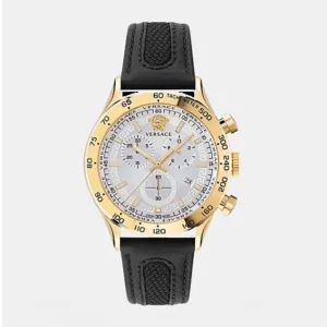 Men Leather Chronograph Watch VE2U00222