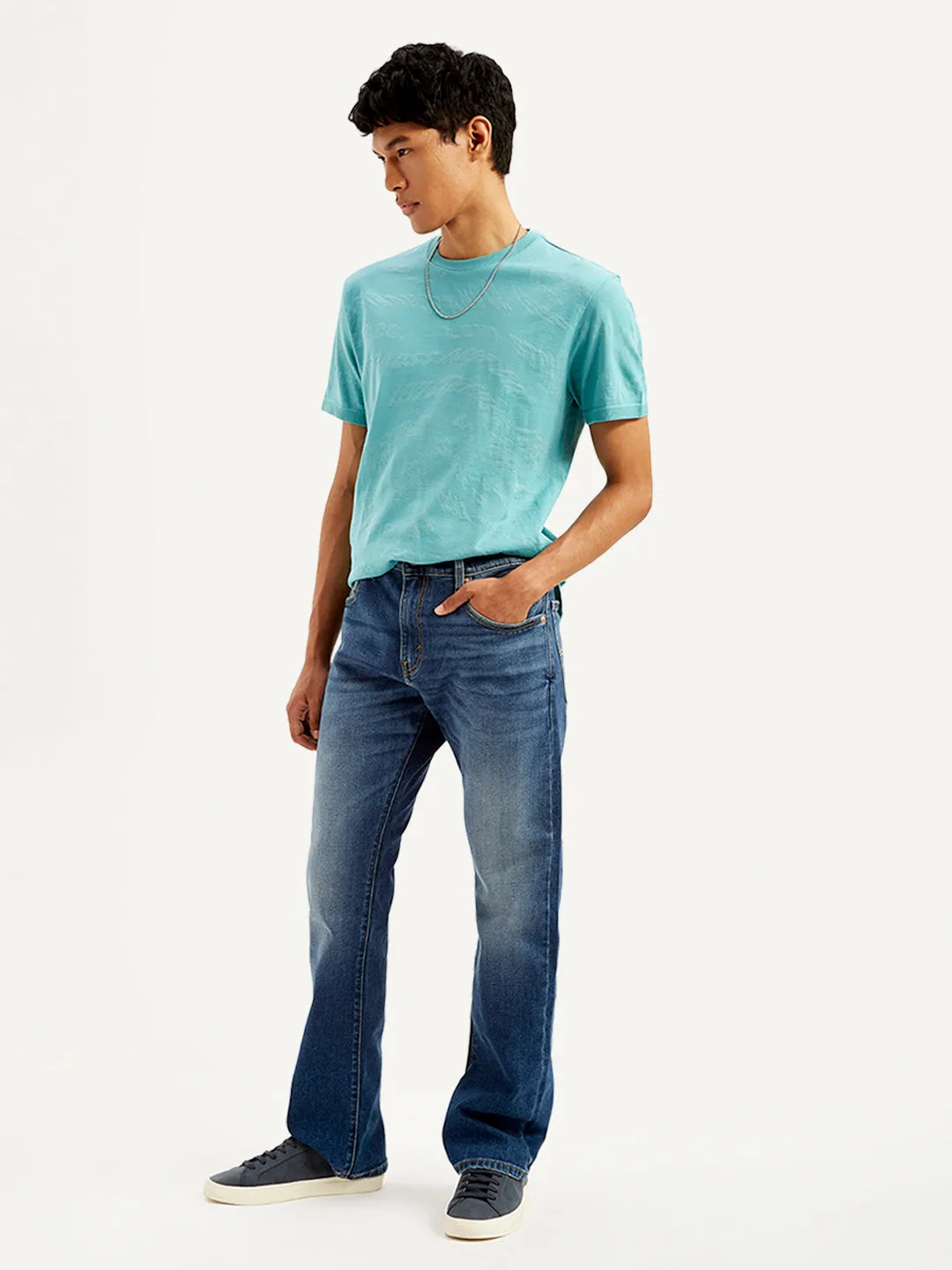 Men's 517 Dark-Blue Bootcut Jeans