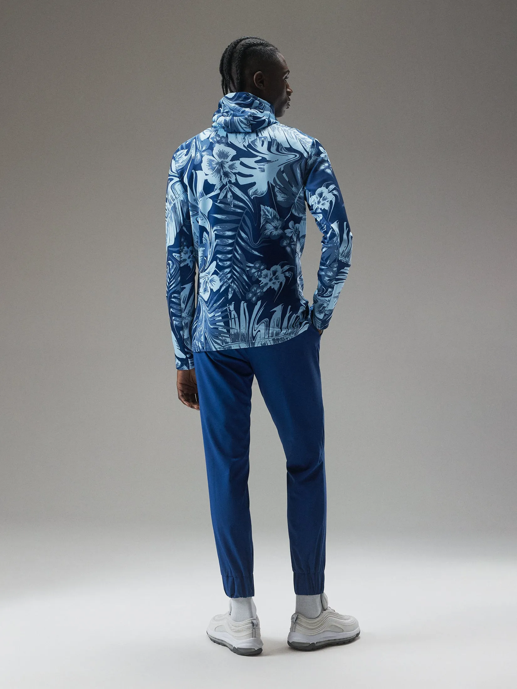 Men's Aerial Print Quater Hood