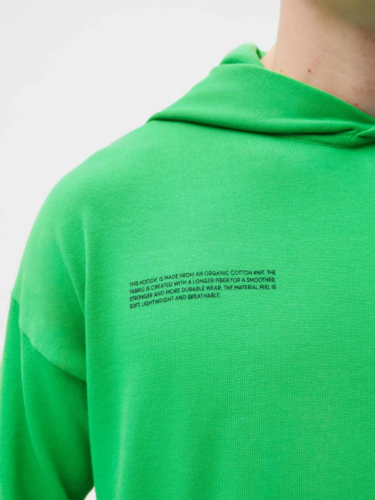 Mens Archive Organic Cotton Knit Hoodie—jade green