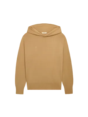 Mens Archive Regenerative Merino Wool Hoodie—camel