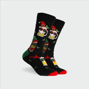 Men's Beermas Cotton Crew Socks - Black