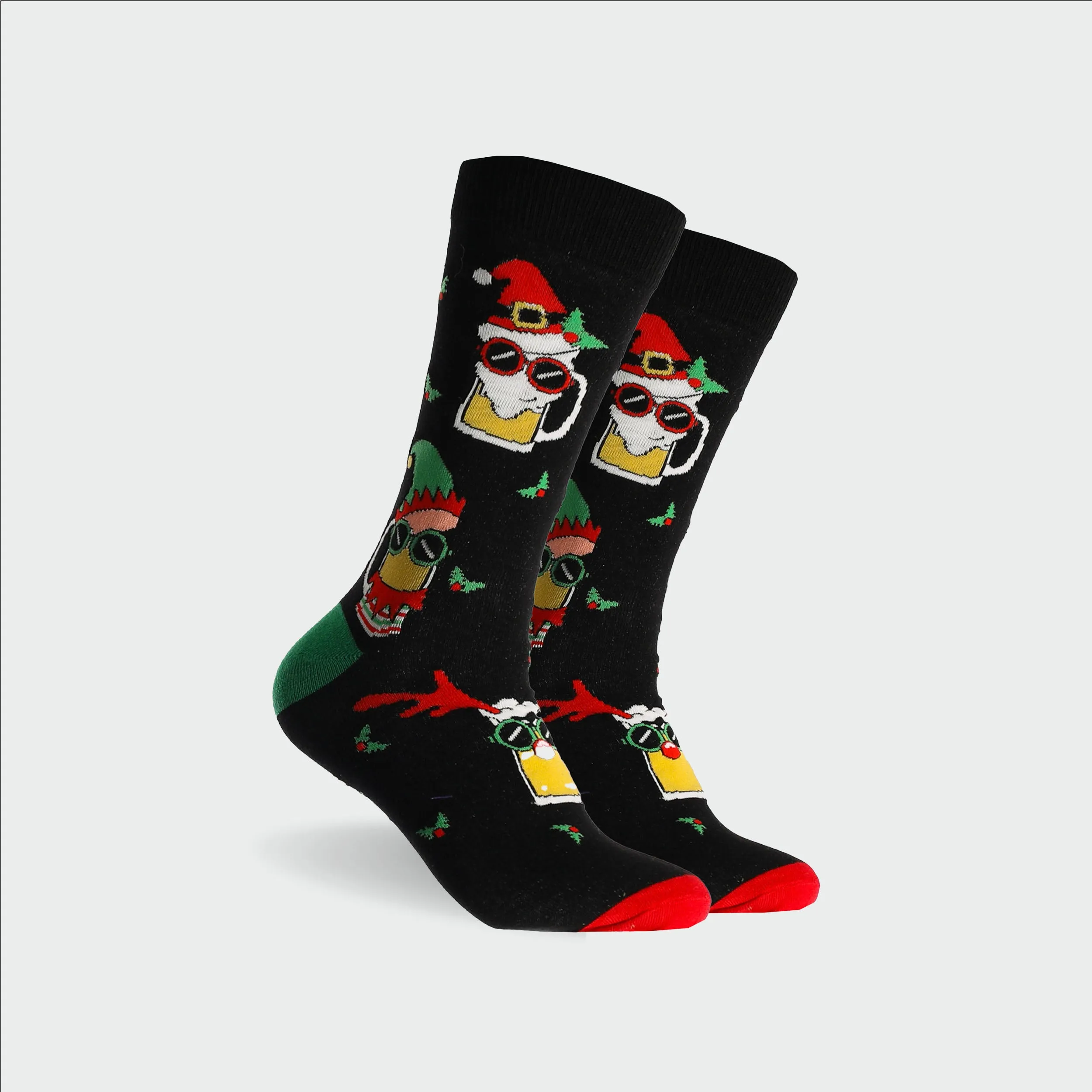 Men's Beermas Cotton Crew Socks - Black