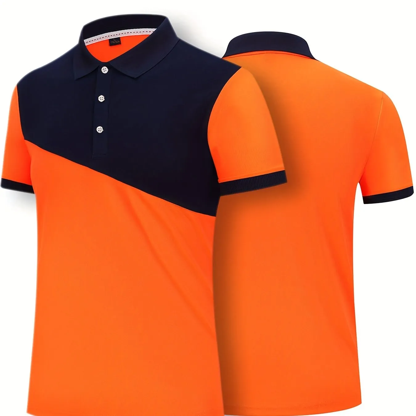 Men's Color Block   Shirt, Casual Slightly Stretch Breathable Lapel Button Up Short Sleeve