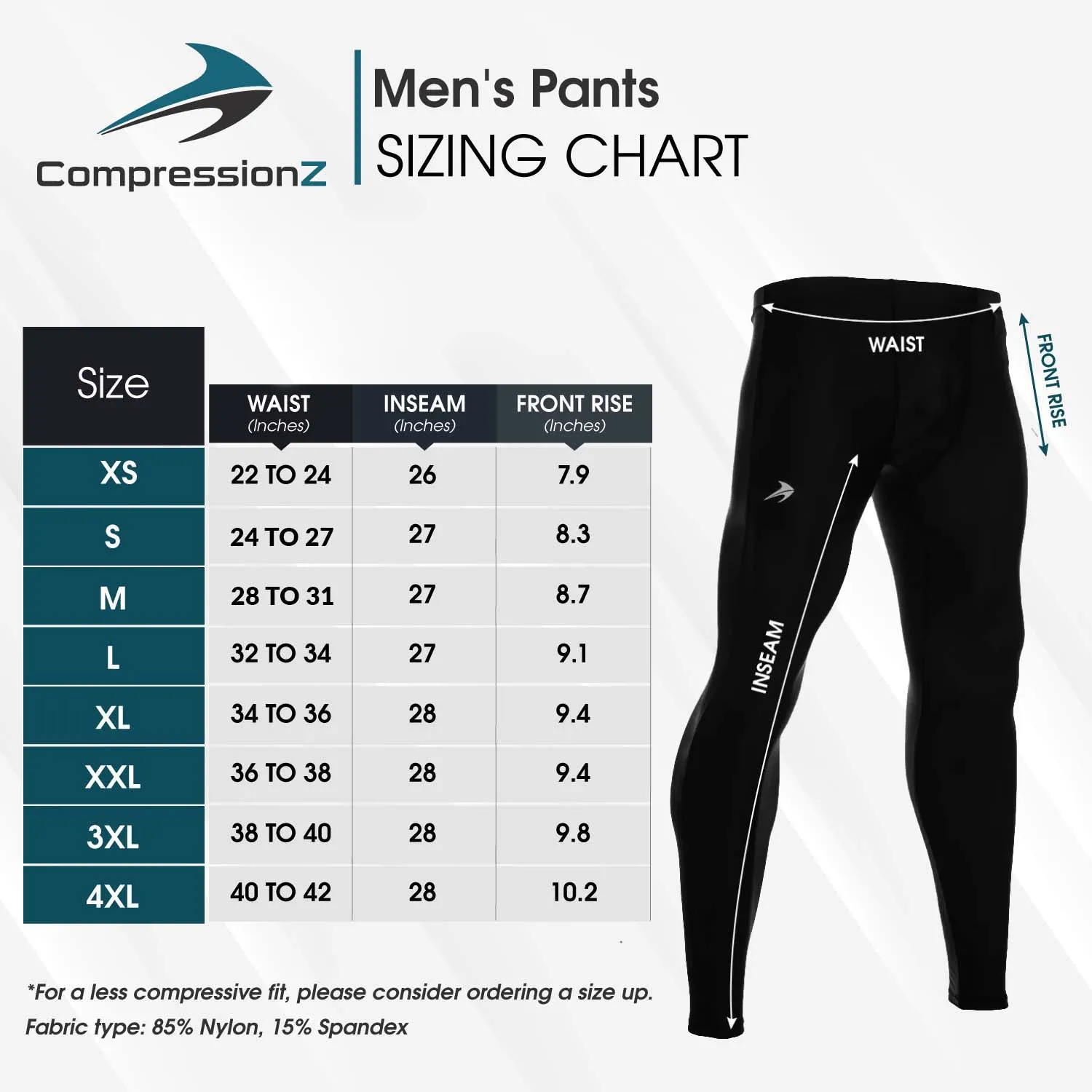Men's Compression Pants W/ Pockets - White