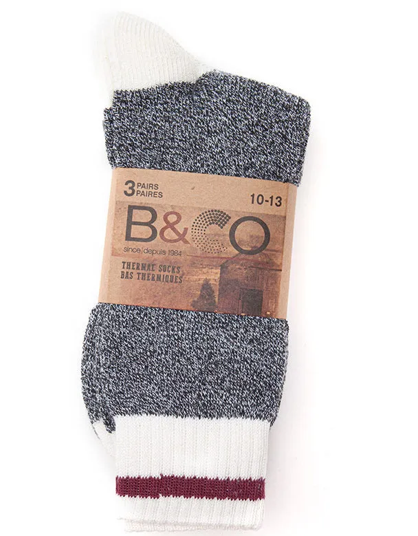 Men’s Dark Grey Cabin Thermal Socks-Pack of 3 pairs