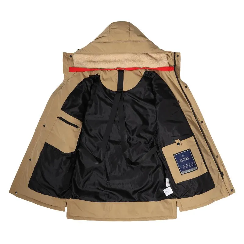 Men's Down Jacket with Shoulder Straps