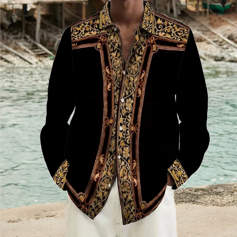 Men's Fashionable Printed Trendy Shirts 81762492YY