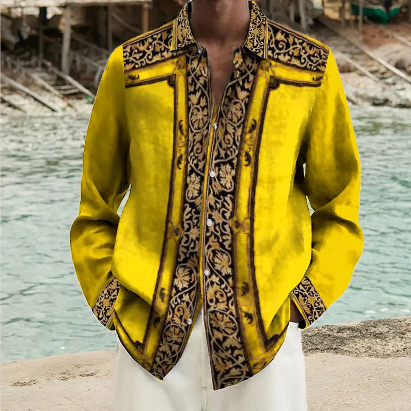 Men's Fashionable Printed Trendy Shirts 81762492YY