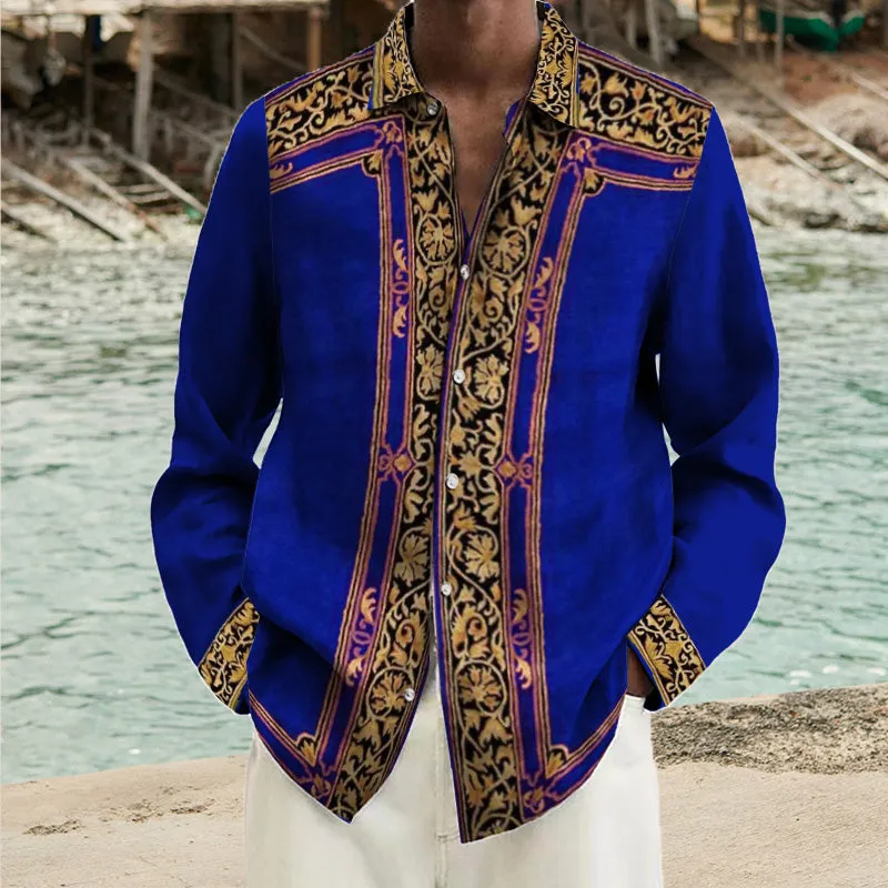 Men's Fashionable Printed Trendy Shirts 81762492YY