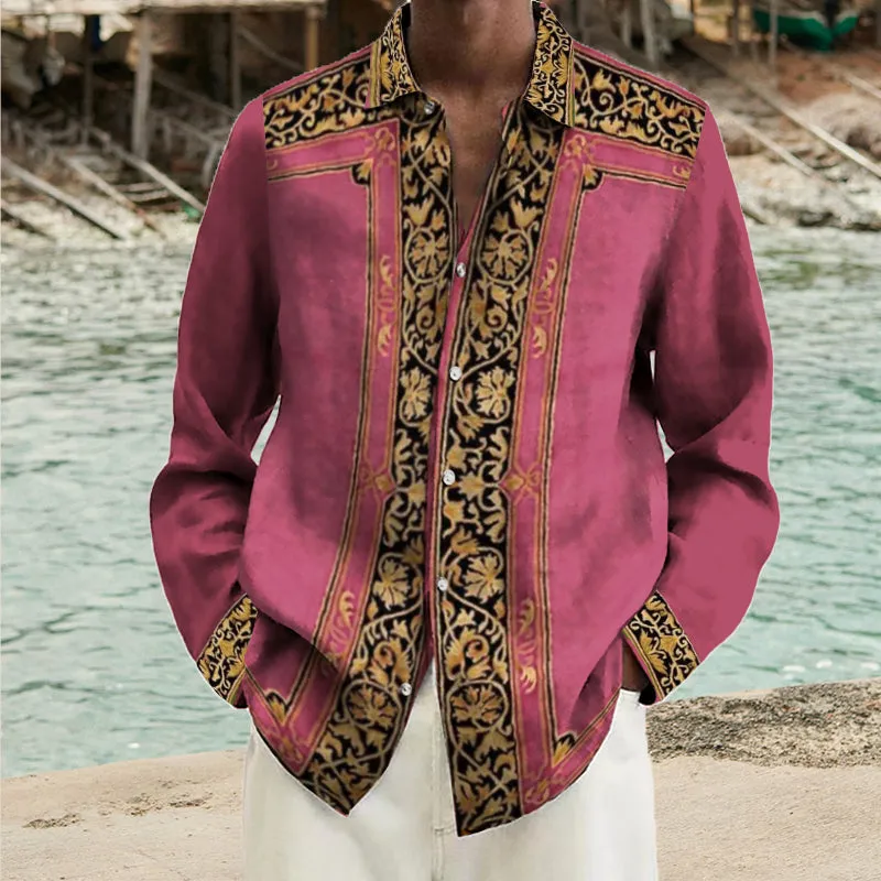 Men's Fashionable Printed Trendy Shirts 81762492YY