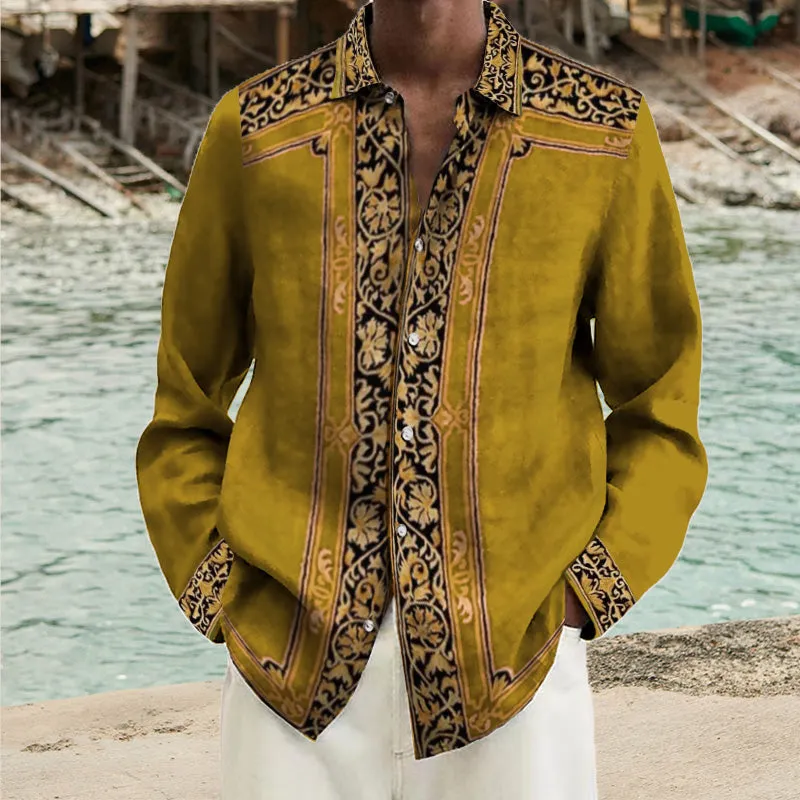 Men's Fashionable Printed Trendy Shirts 81762492YY