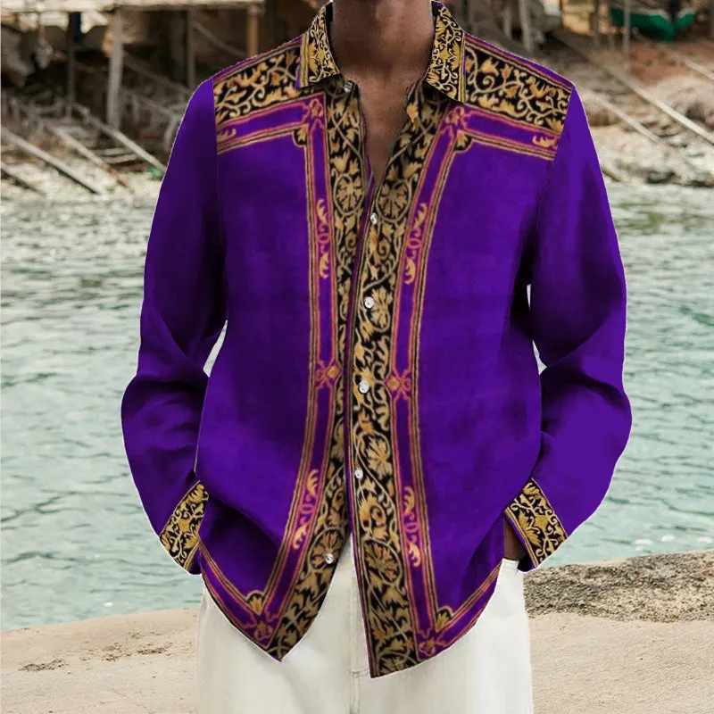 Men's Fashionable Printed Trendy Shirts 81762492YY