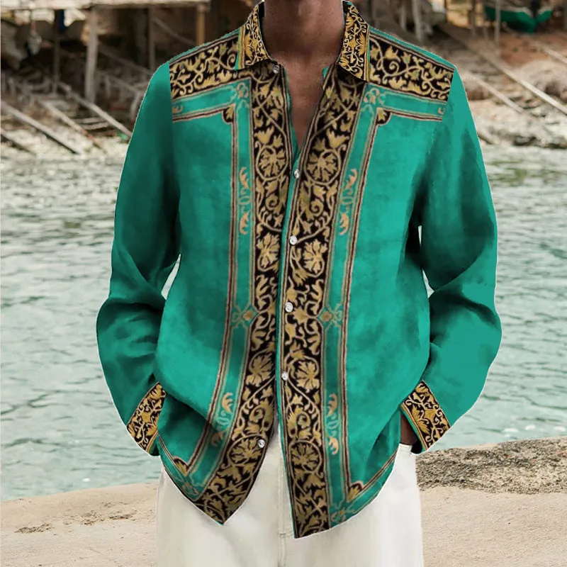 Men's Fashionable Printed Trendy Shirts 81762492YY