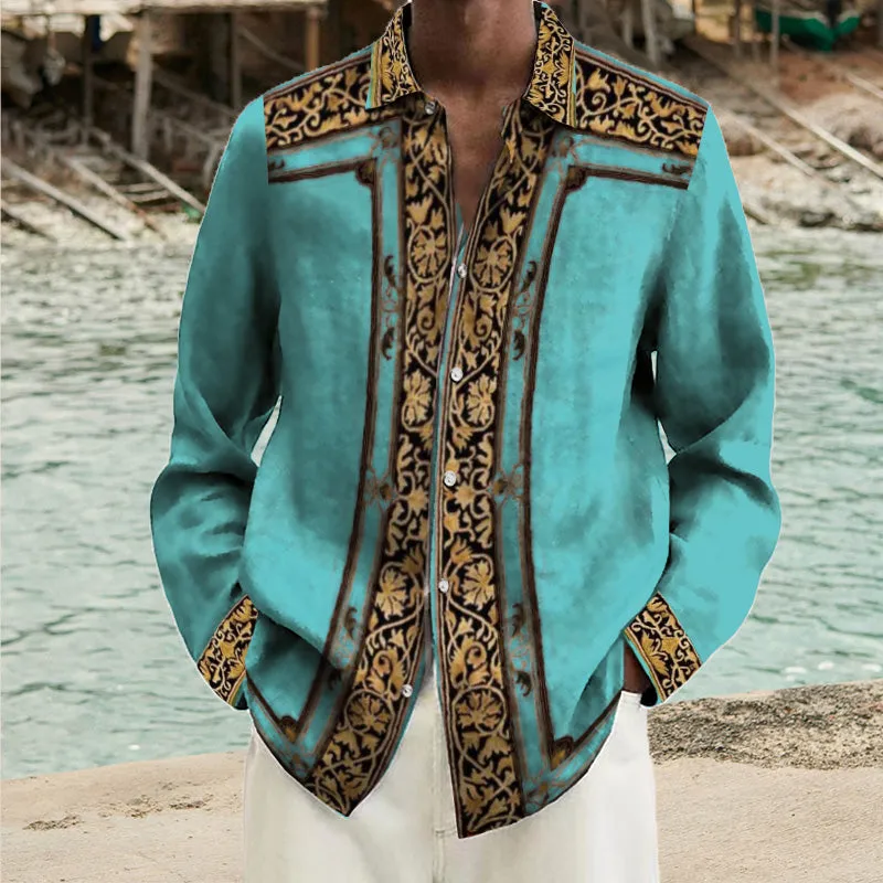 Men's Fashionable Printed Trendy Shirts 81762492YY